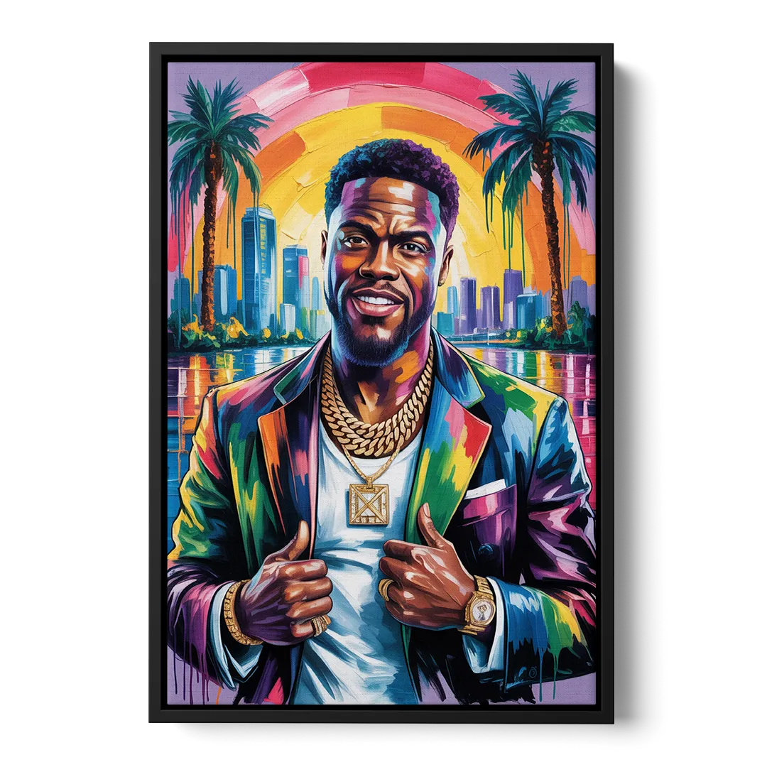 Laugh Hard 2.0 - Black Frame Canvas