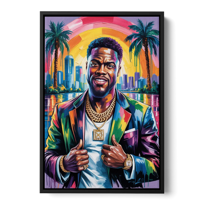 Laugh Hard 2.0 - Black Frame Canvas