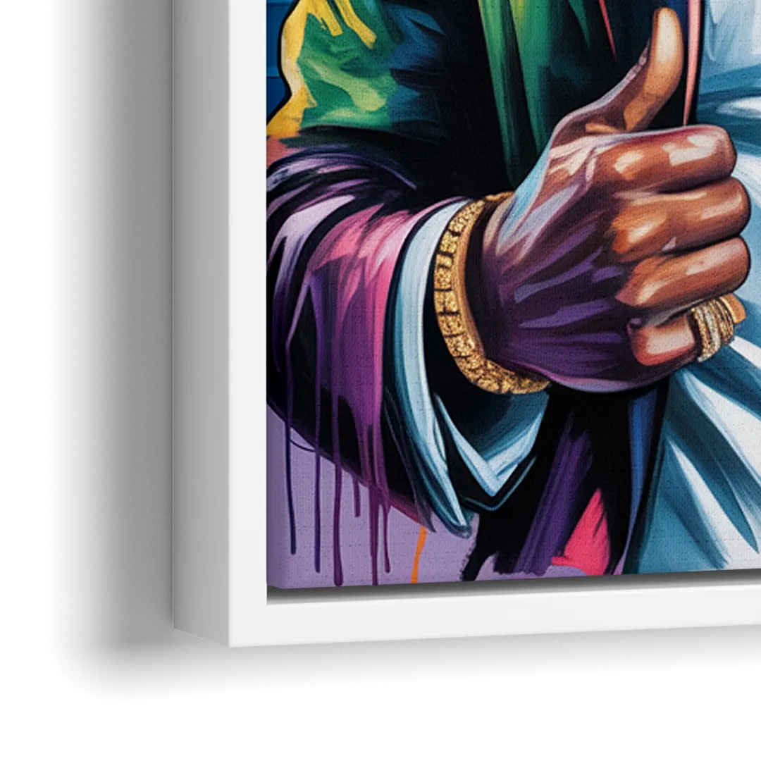 Laugh Hard 2.0 - Close-Up White Frame Canvas