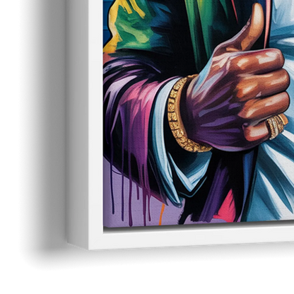 Laugh Hard 2.0 - Close-Up White Frame Canvas
