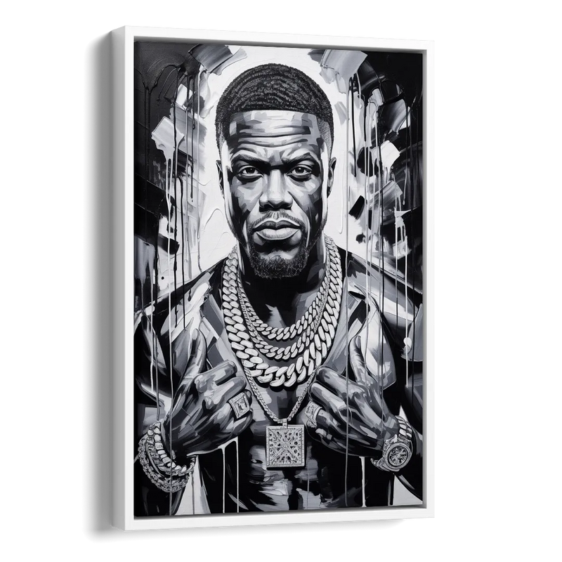 Laugh Hard Side - White Canvas Wall Art