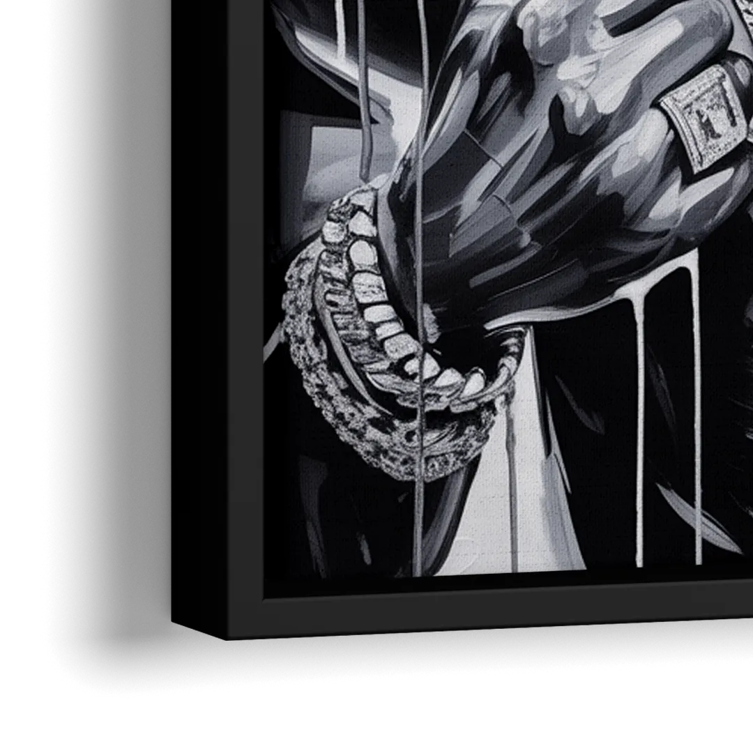 Laugh Hard - Close-Up Black Frame Canvas