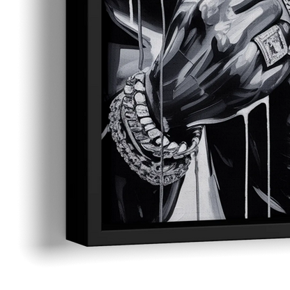 Laugh Hard - Close-Up Black Frame Canvas