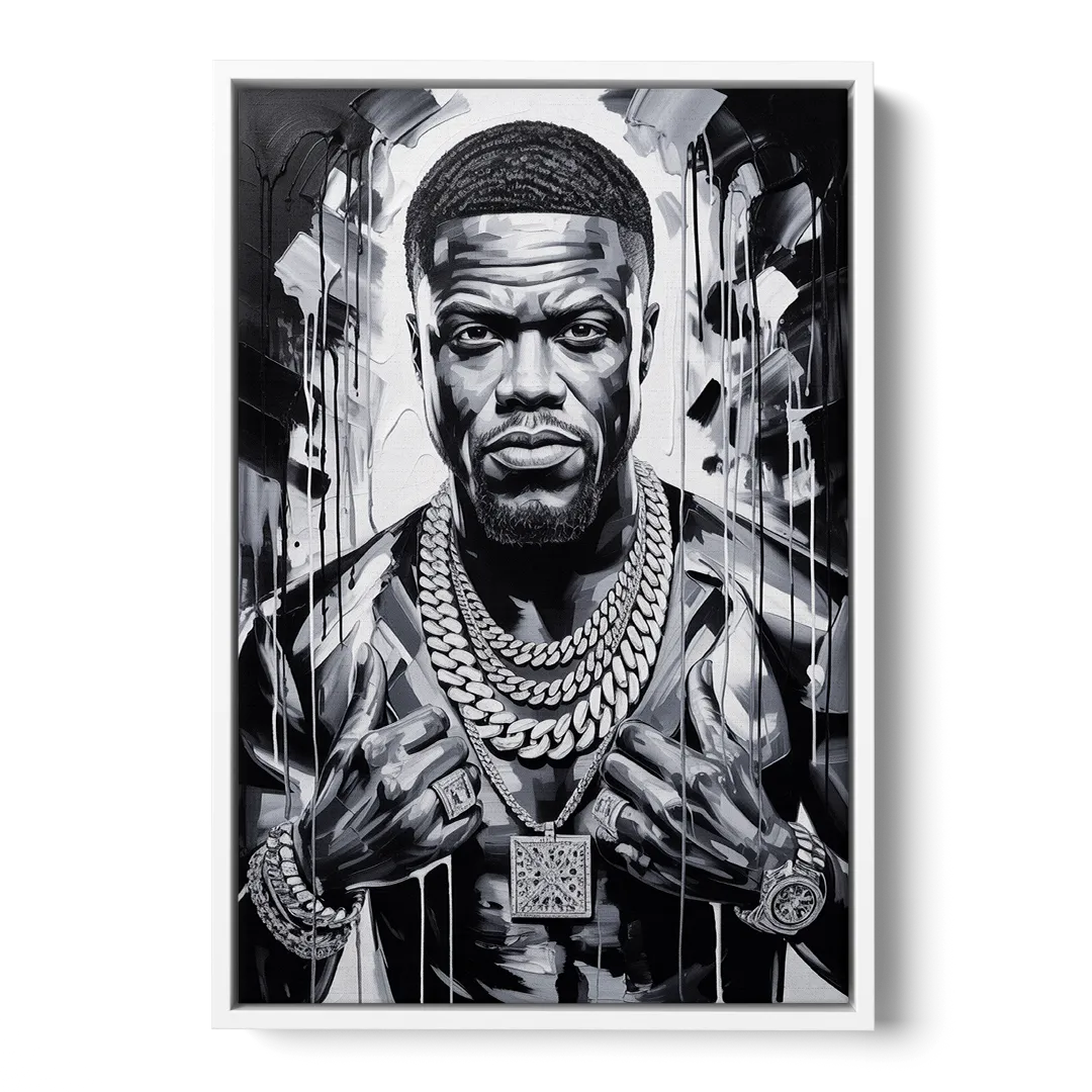 Laugh Hard Front - White Canvas Wall Art