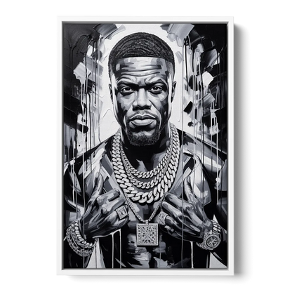 Laugh Hard Front - White Canvas Wall Art