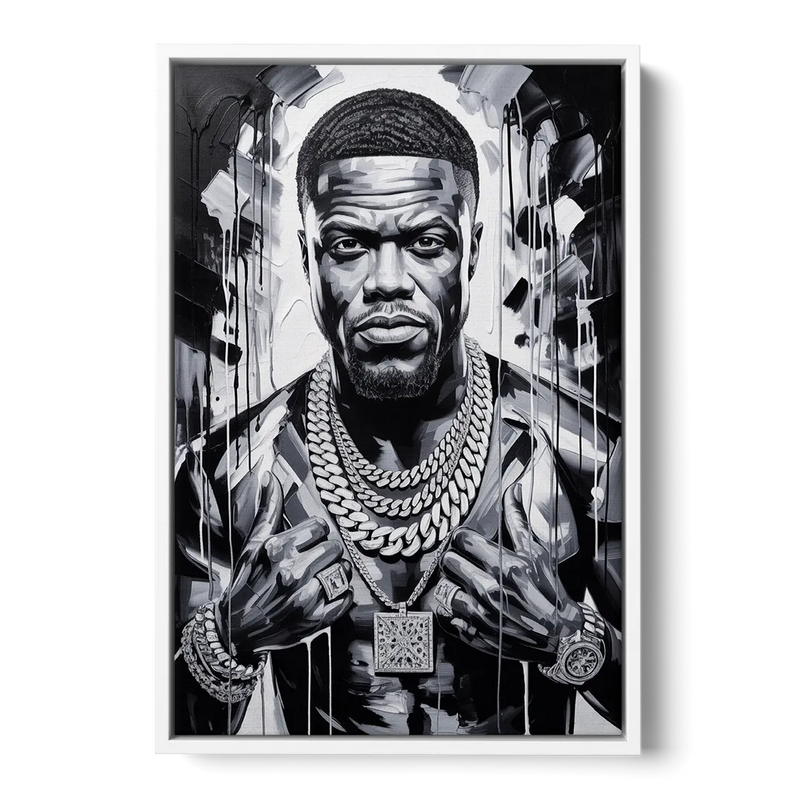 Laugh Hard Front - White Canvas Wall Art