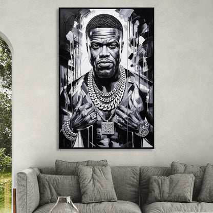 Laugh Hard Sitting Room - Black Canvas Wall Art