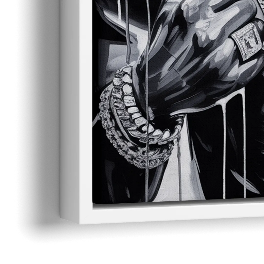 Laugh Hard - Close-Up White Frame Canvas
