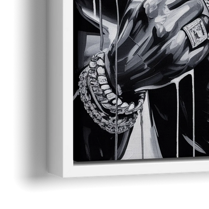 Laugh Hard - Close-Up White Frame Canvas