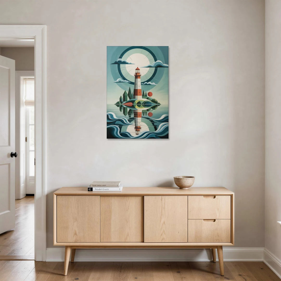 Lighthouse on the Island - Canvas Wall Art - Coffee Table - 24x36
