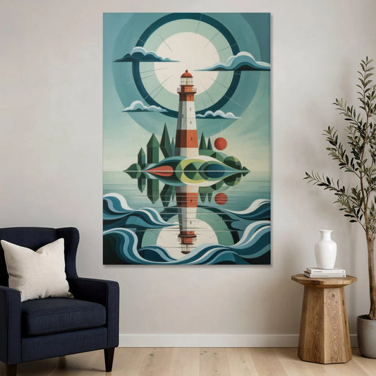 Lighthouse on the Island - Canvas Wall Art - Sofa - 40x60
