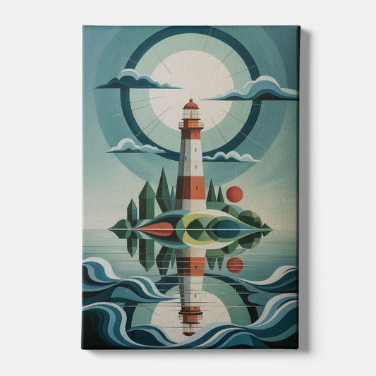 Lighthouse on the Island - Canvas Wall Art