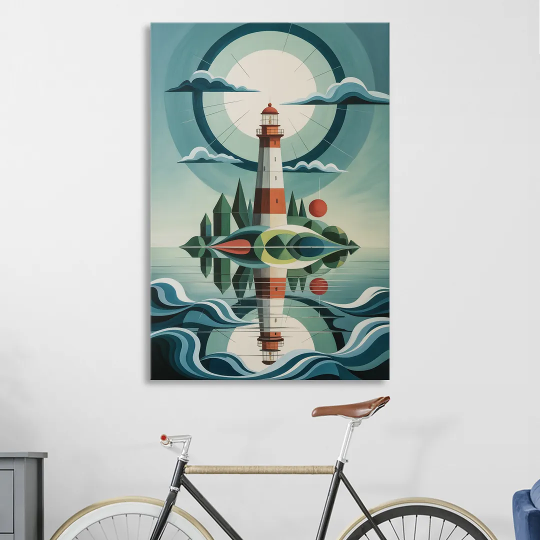 Lighthouse on the Island Sitting Room - Canvas Wall Art