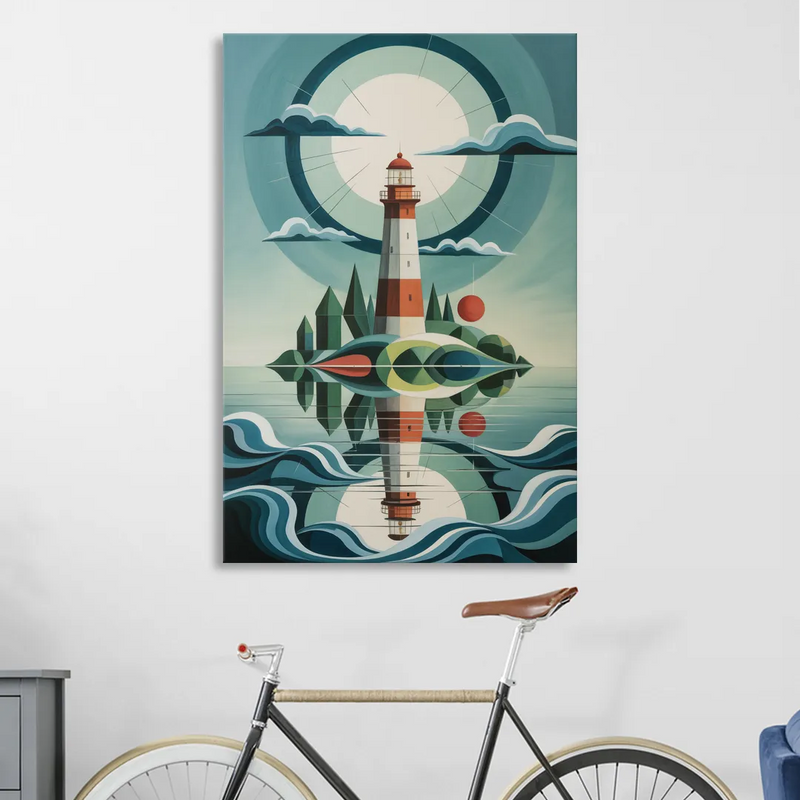 Lighthouse on the Island Sitting Room - Canvas Wall Art