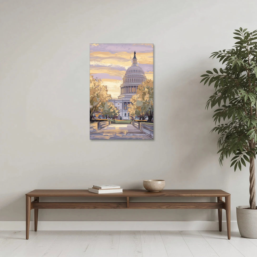 Lincoln Capitol Building - Canvas Wall Art - Coffee Table - 24x36