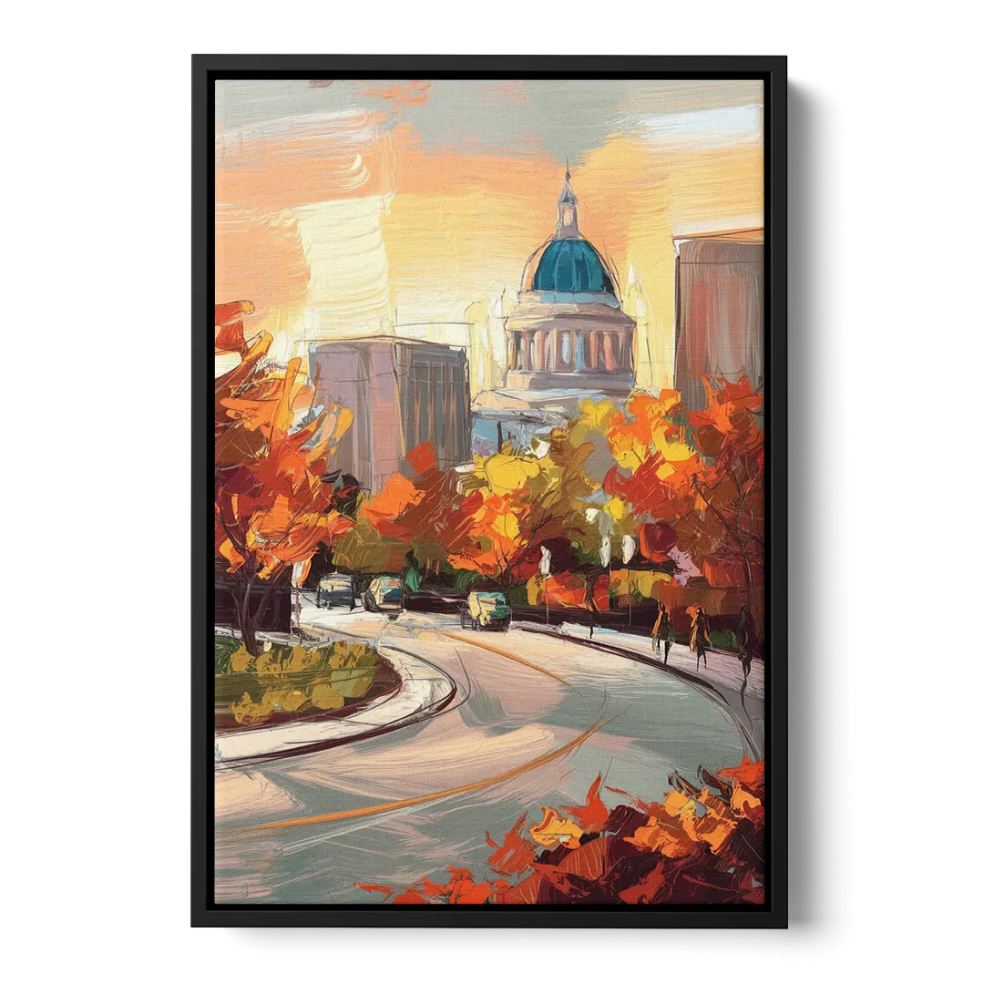 Lincoln Scenic Views Front - Black Canvas Wall Art