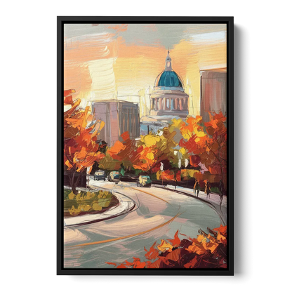 Lincoln Scenic Views Front - Black Canvas Wall Art