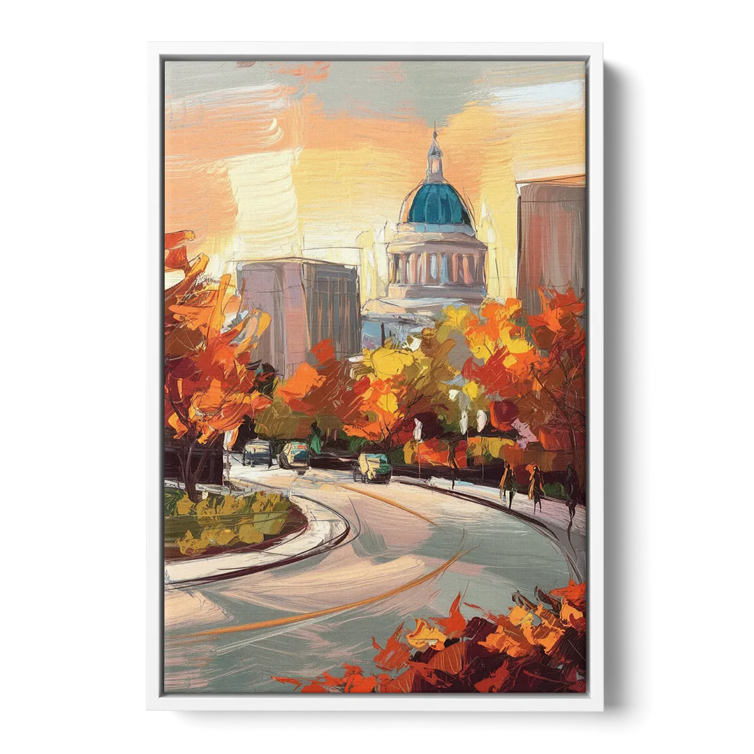 Lincoln Scenic Views Front - White Canvas Wall Art