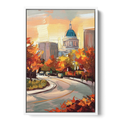 Lincoln Scenic Views Front - White Canvas Wall Art