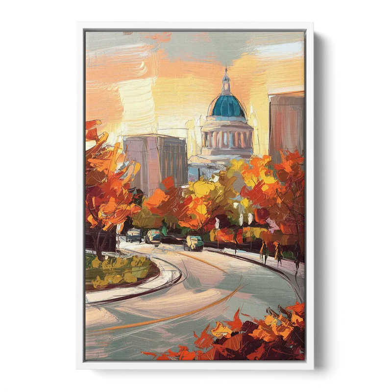 Lincoln Scenic Views Front - White Canvas Wall Art