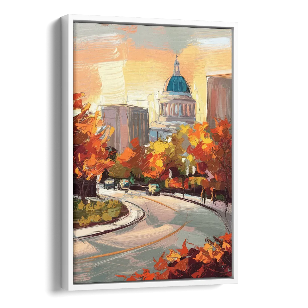 Lincoln Scenic Views Side - White Canvas Wall Art