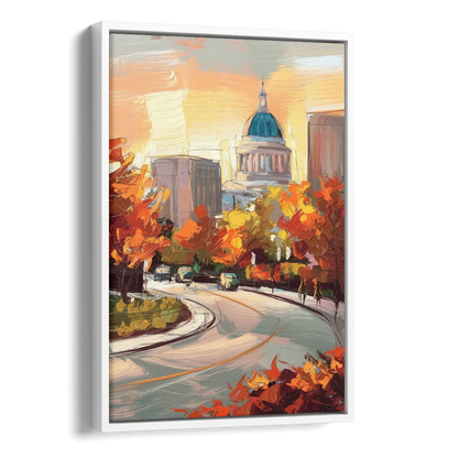 Lincoln Scenic Views Side - White Canvas Wall Art