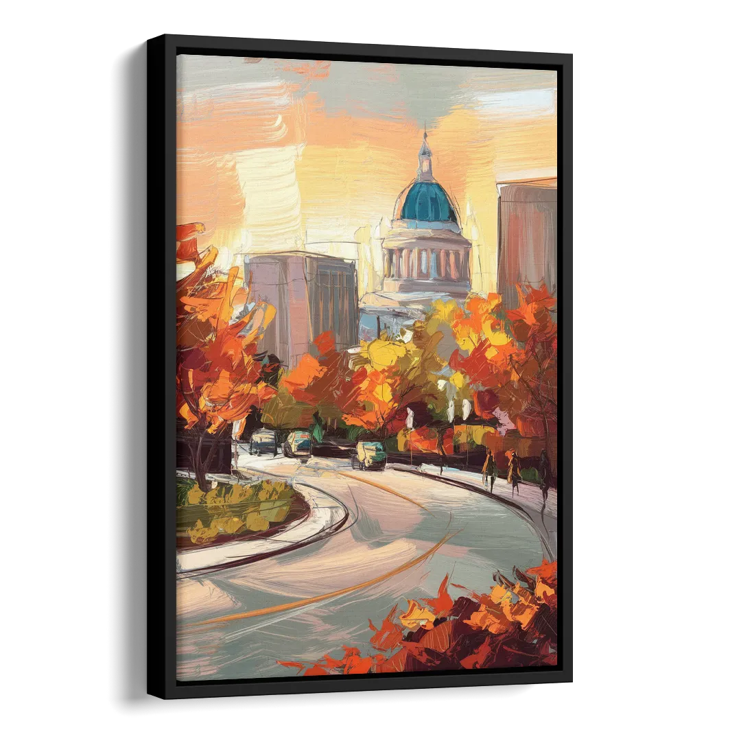 Lincoln Scenic Views Side - Black Canvas Wall Art