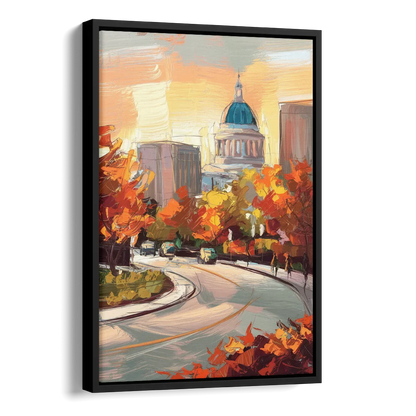 Lincoln Scenic Views Side - Black Canvas Wall Art