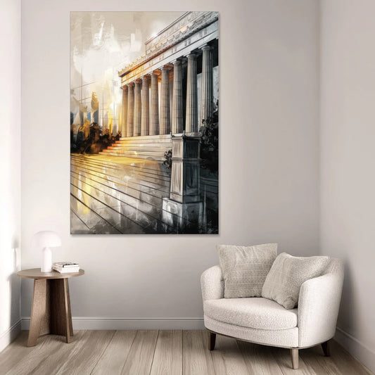 Lincoln Urban Charm - Canvas Wall Art - Sofa - 40x60