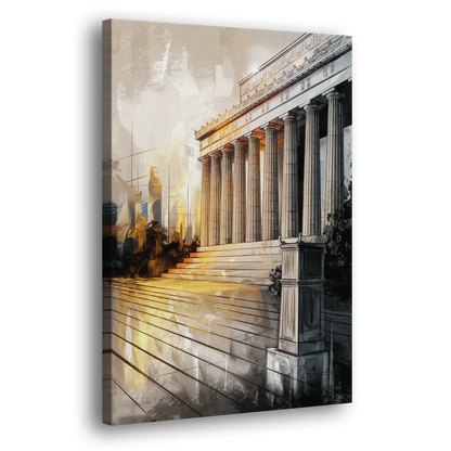 Lincoln Urban Charm Side - Canvas Wall Art