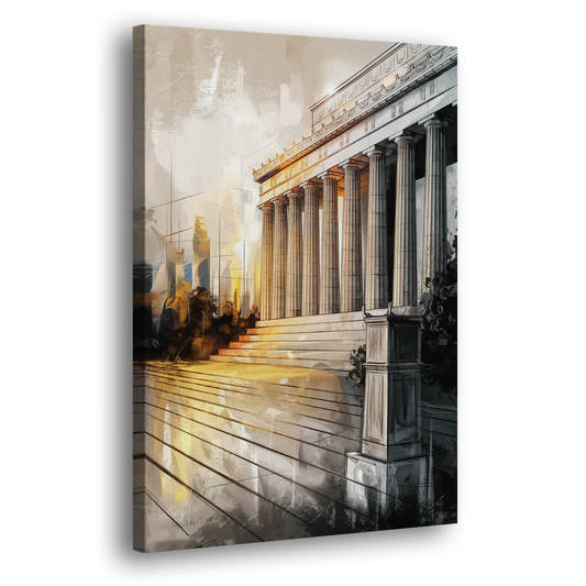 Lincoln Urban Charm Side - Canvas Wall Art