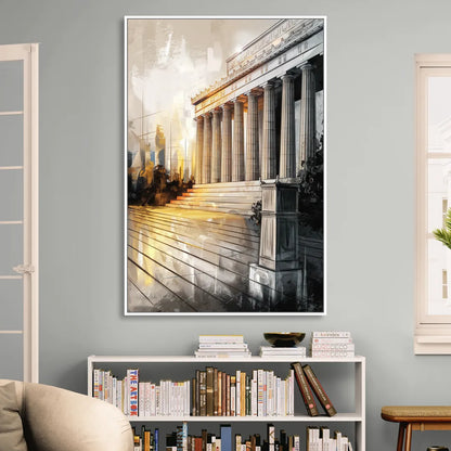 Lincoln Urban Charm Sitting Room - White Canvas Wall Art