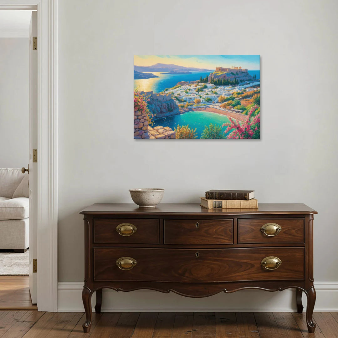 Lindos Views - Canvas Wall Art - Coffee Table - 36x24