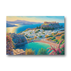 Lindos Views - Canvas Wall Art - Front