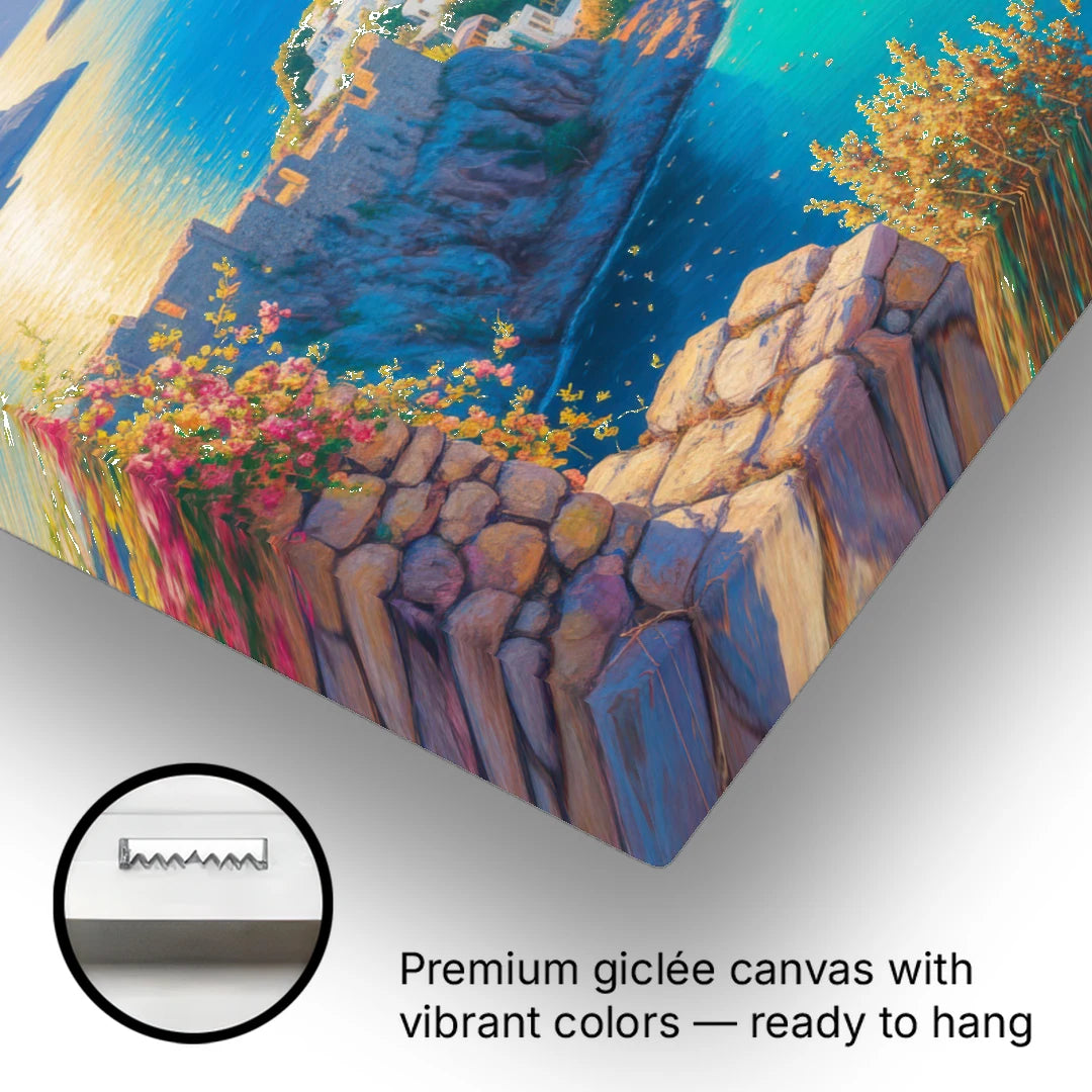Lindos Views - Canvas Wall Art - Gallery Wrap Corner