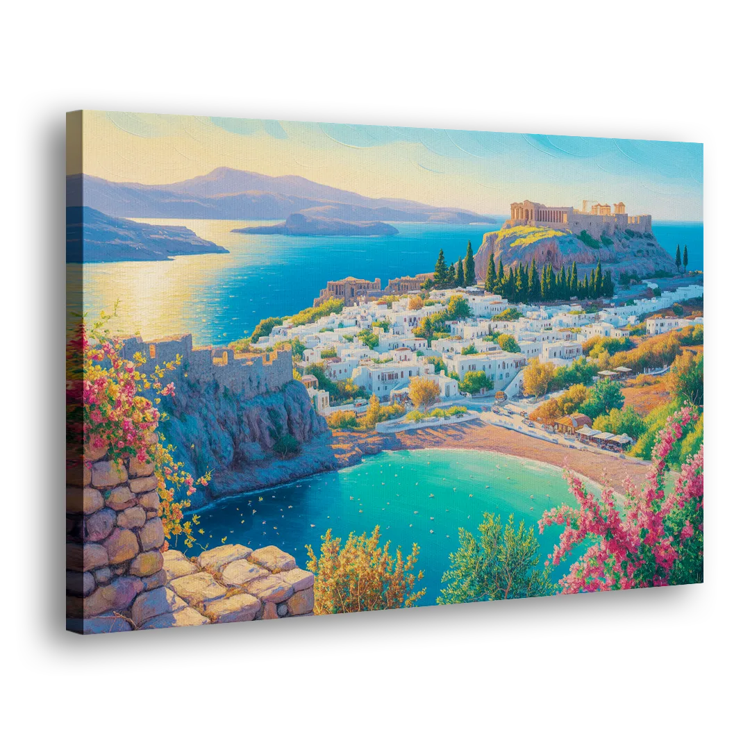 Lindos Views Side - Canvas Wall Art