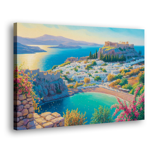 Lindos Views Side - Canvas Wall Art