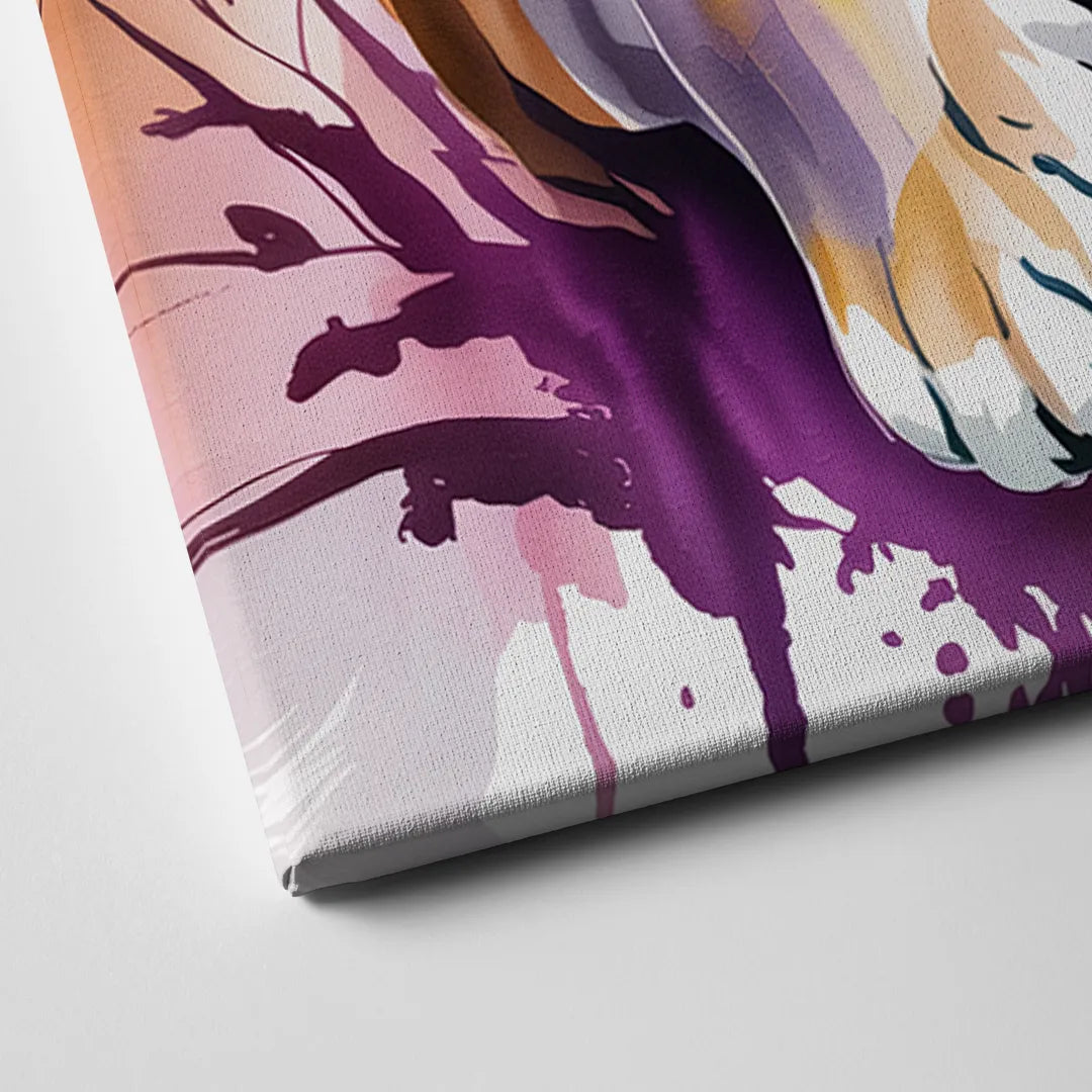 Lion in Abstract Form Canvas Close Up