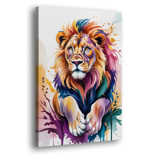 Lion in Abstract Form Side - Canvas Wall Art
