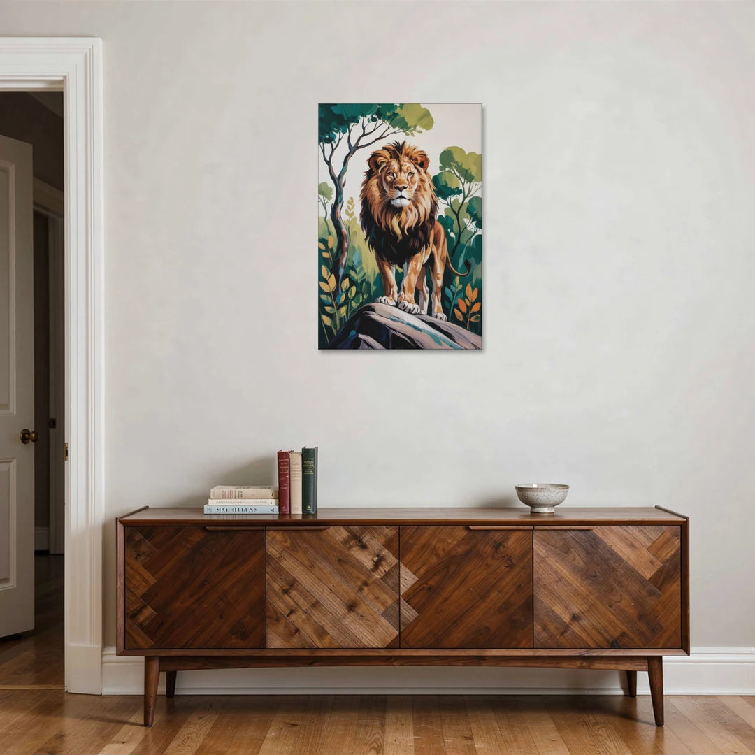 Lion in Harmony - Canvas Wall Art - Coffee Table - 24x36