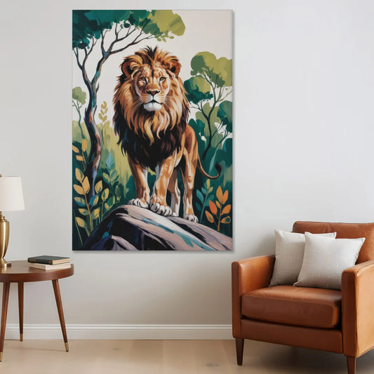 Lion in Harmony - Canvas Wall Art - Sofa - 40x60