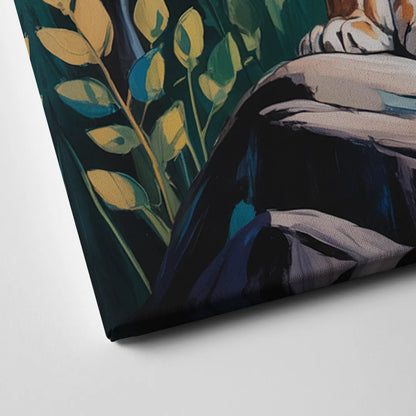 Lion in Harmony Canvas Close Up