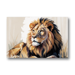Lion in Thought - Canvas Wall Art - Front