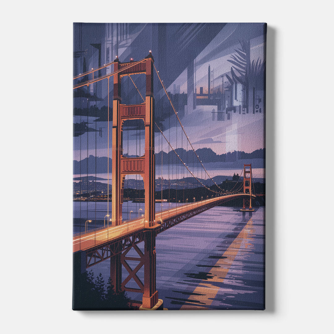 Lions Gate Bridge Twilight - Canvas Wall Art