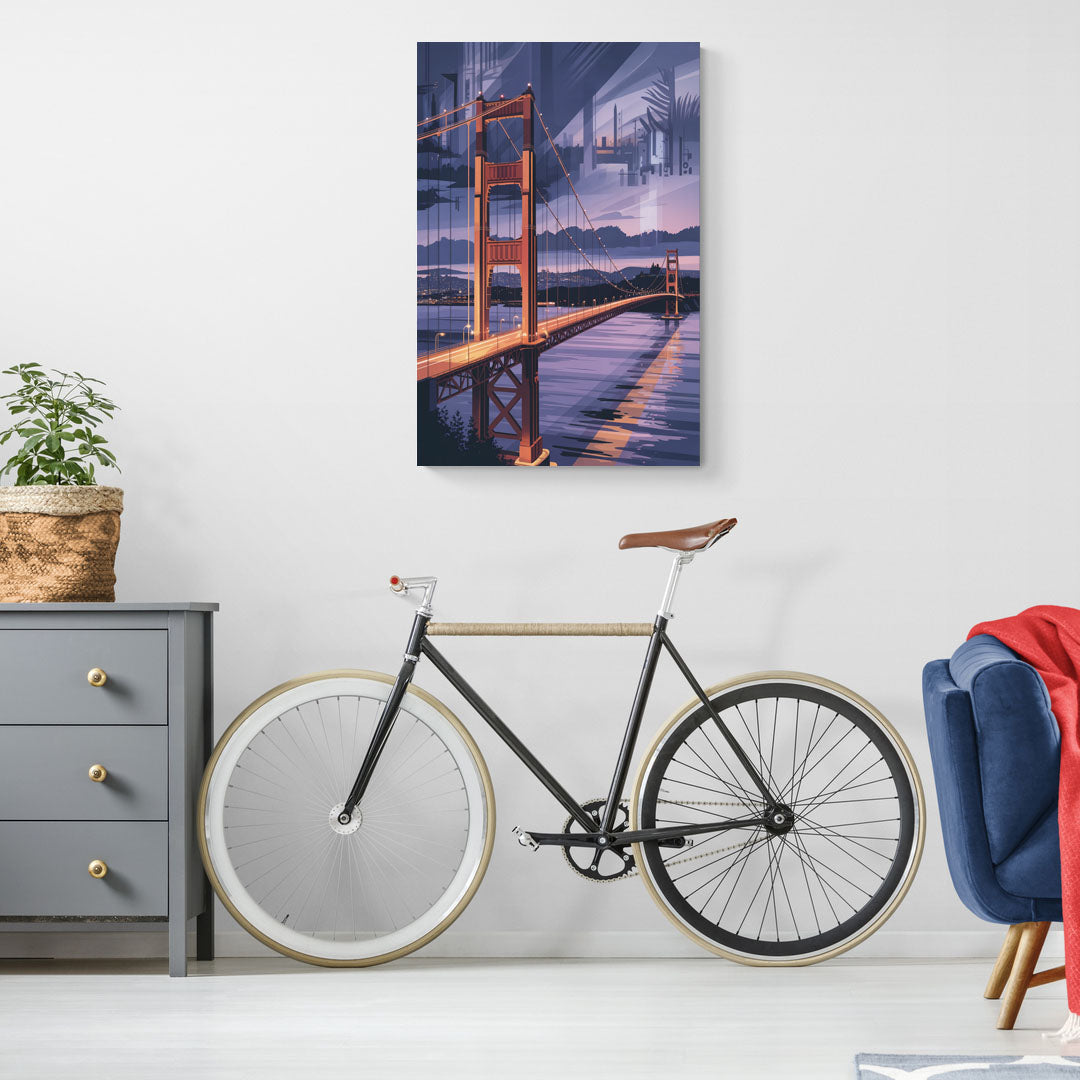 Lions Gate Bridge Twilight - Canvas Wall Art Living Room