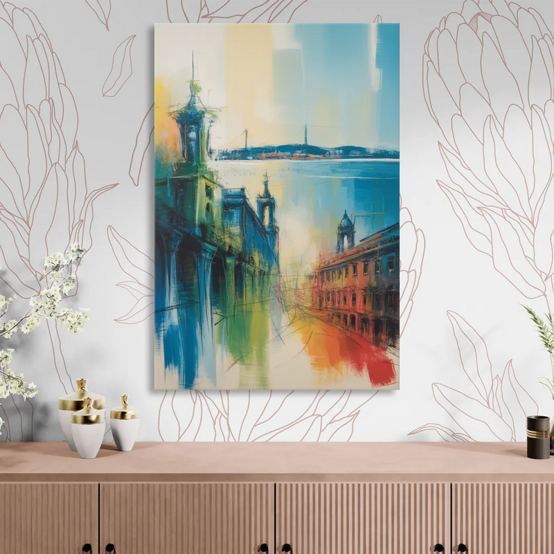 Lisbon Skyline Living Room - Canvas Wall Art