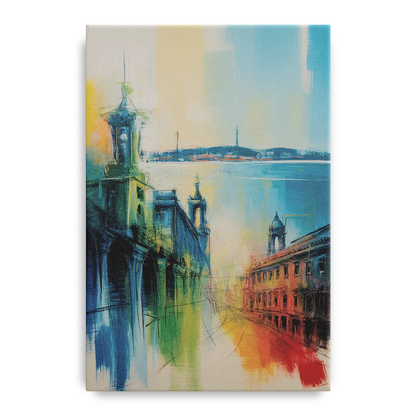 Lisbon Skyline Front - Canvas Wall Art