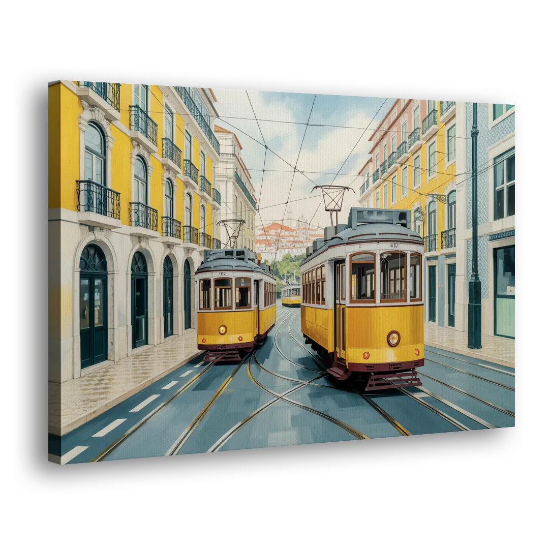 Lisbon Tiles Side - Canvas Wall Art