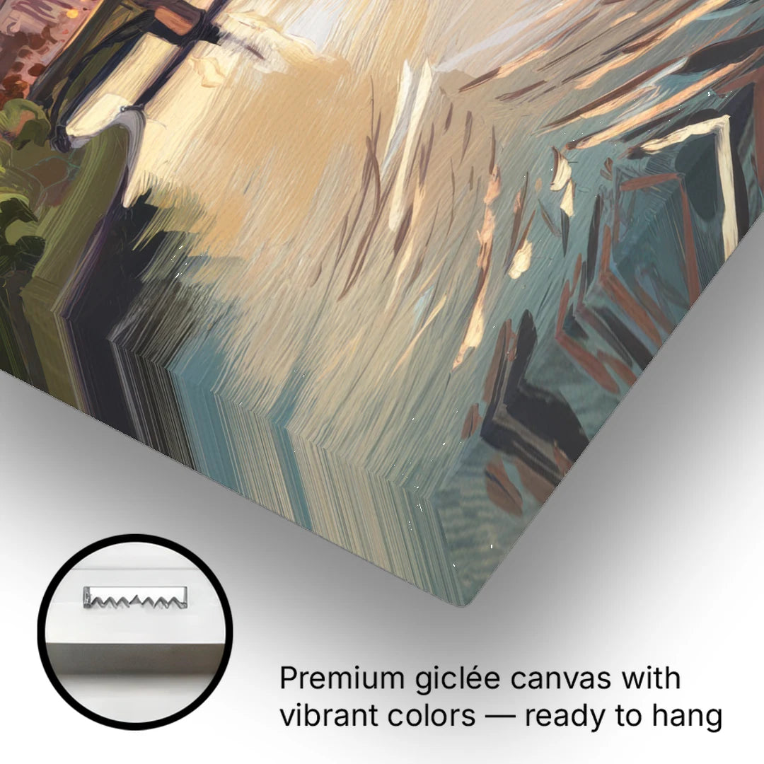 Little Rock Downtown Panorama - Canvas Wall Art - Gallery Wrap Corner