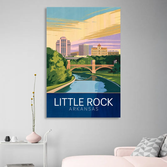 Little Rock Historic Landmarks Living Room - Canvas Wall Art